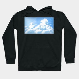 Over the Cumulonimbus Clouds Landscape Painting - Relaxing Scenery Design Hoodie